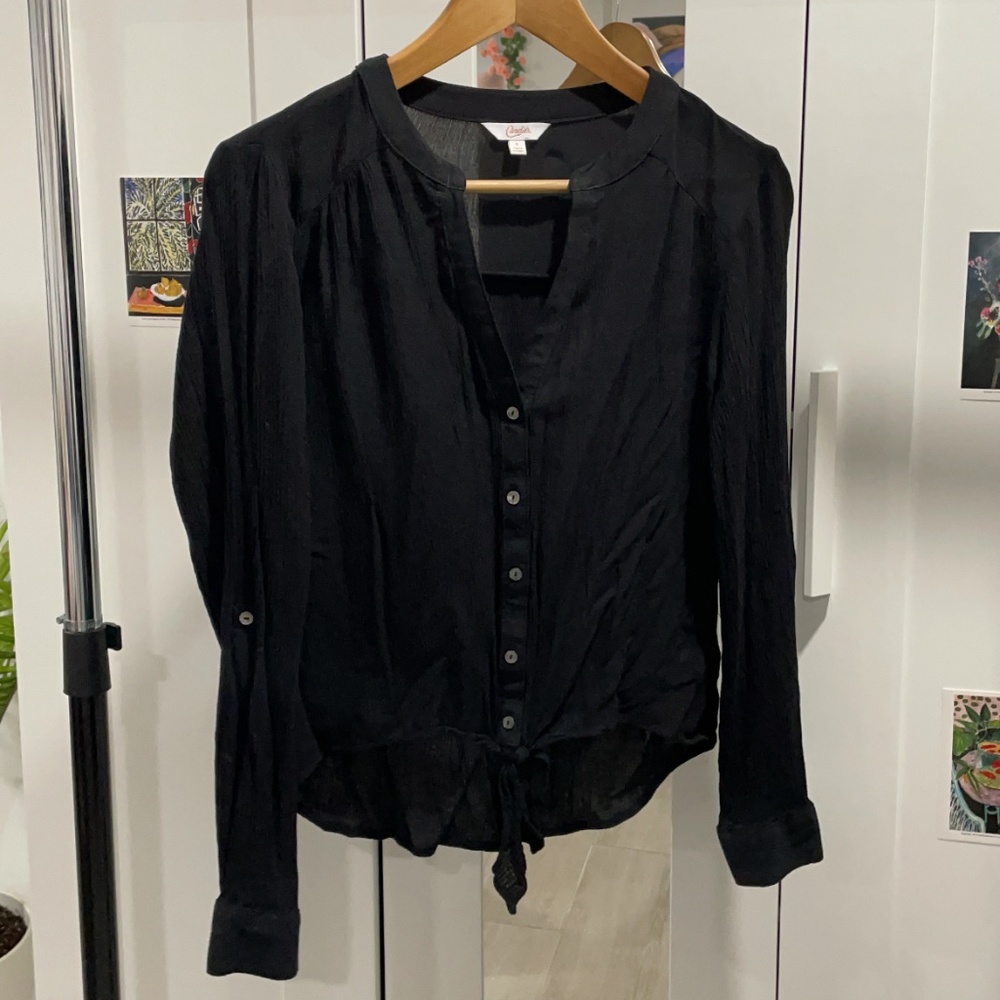 Black button down dress shirt